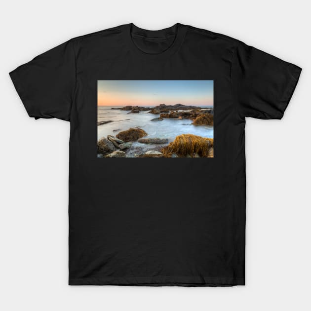 Sunrise Seascape at Sachuest Wildlife Refuge T-Shirt by mcdonojj